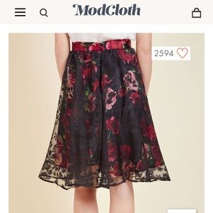 Modcloth Secret garden floral skirt